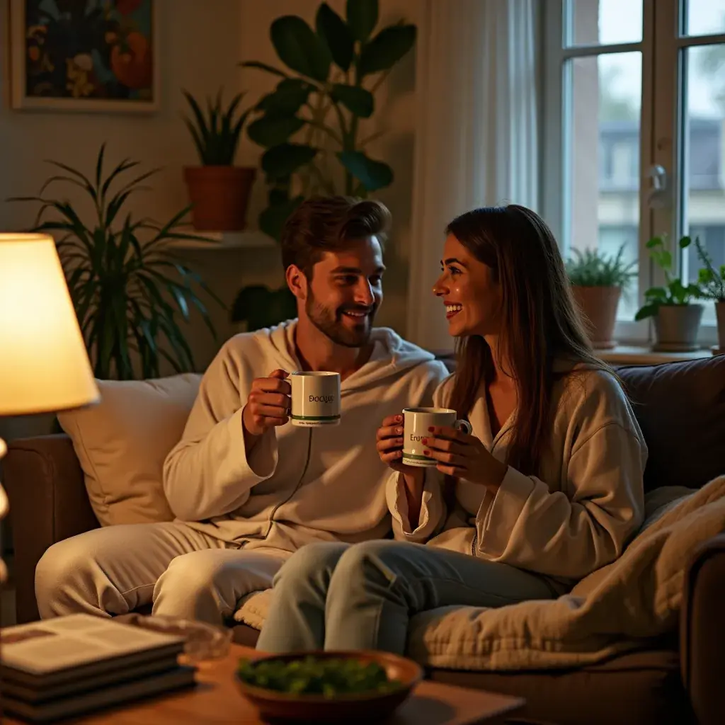 Thé en train d'être versé dans une tasse, dégageant une vapeur apaisante